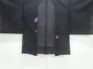 紗 パッチワーク葉模様羽織